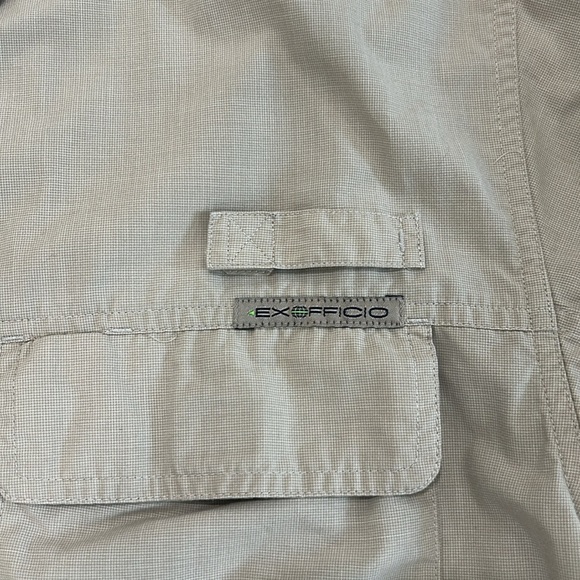 ExOfficio Buzz off shirt light tan long sleeve button up shirt size medium - Picture 6 of 16